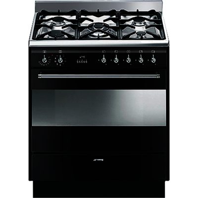 Smeg SUK81MBL8 80cm Single Cavity Duel Fuel Range Cooker in Black Smeg SUK81MBL8 80cm Single Cavity Duel Fuel Range Cooker in Black